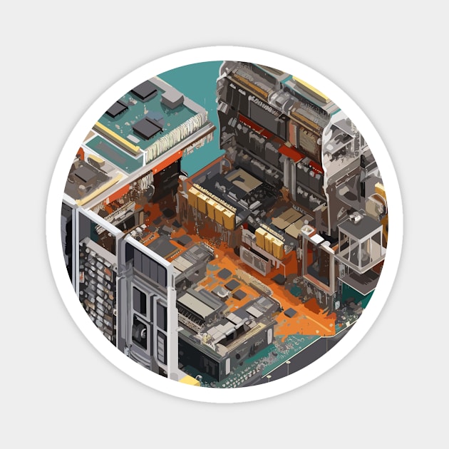 Isometric server Magnet by siriusreno